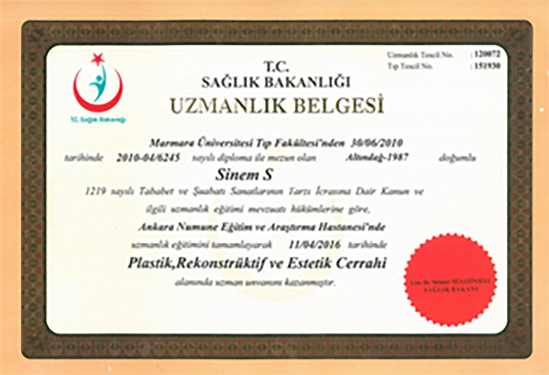 dr sinem cert 1